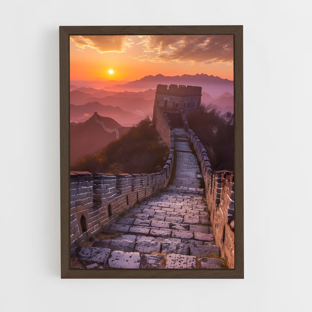 great-wall-of-china-2 cadre Bois foncé