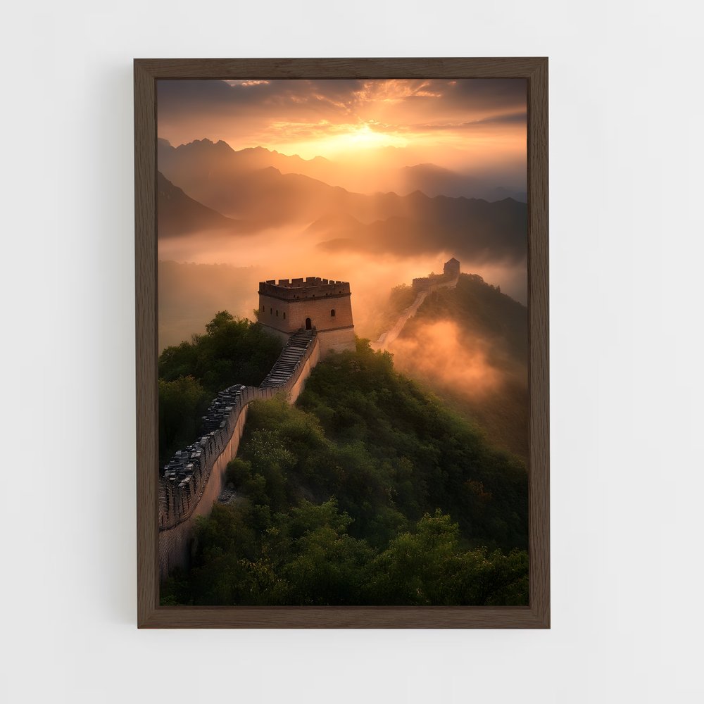 great-wall-of-china-5 cadre Bois foncé