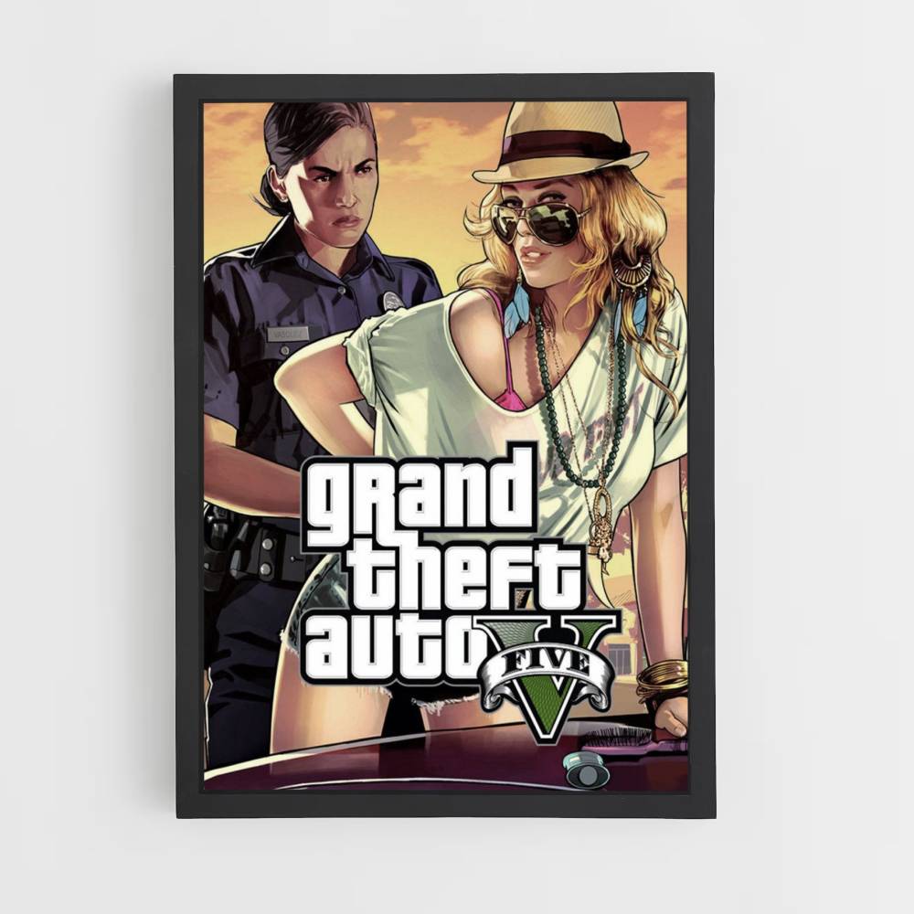 Poster GTA V Vrouw