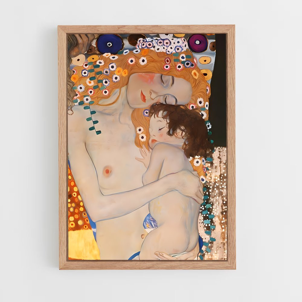 gustav-klimt-4 cadre Bois clair