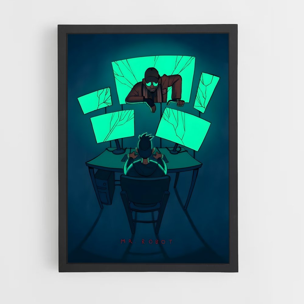hacker-4 cadre Noir