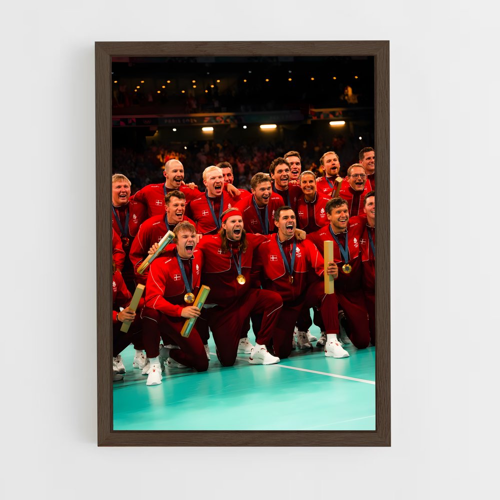 handball-11 cadre Bois foncé