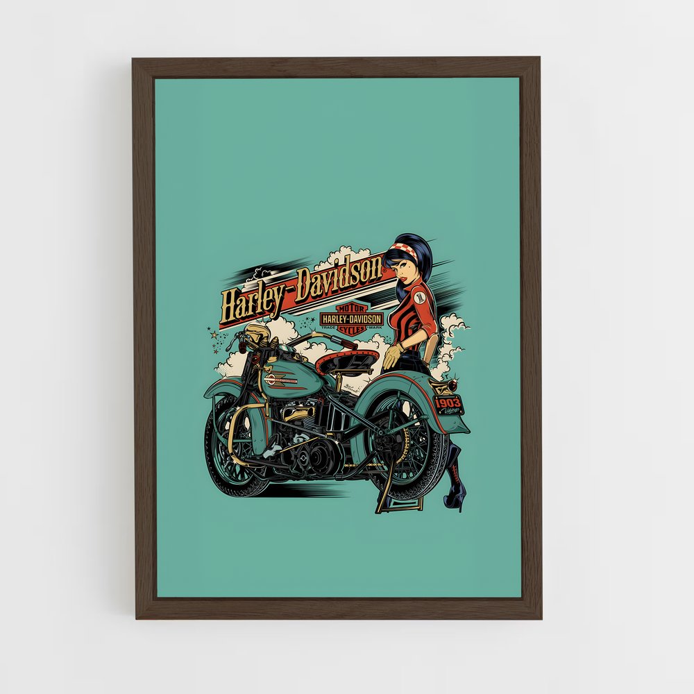 harley-davidson-9 cadre Bois foncé