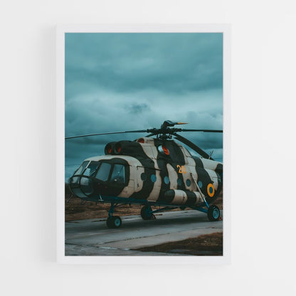 helicopter-3 cadre Blanc