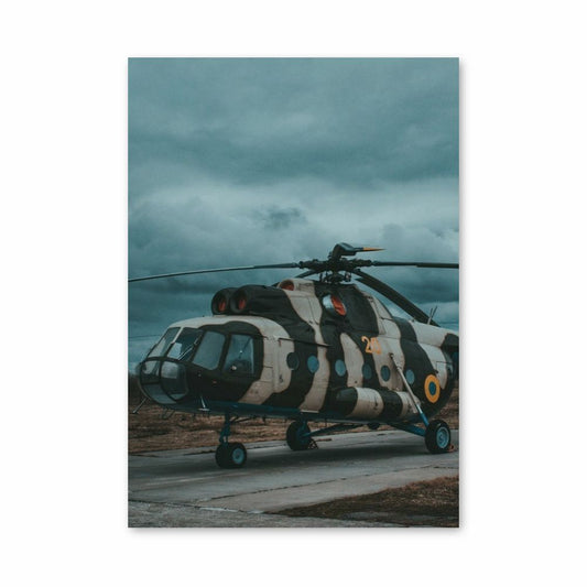 Camouflage helikopterposter