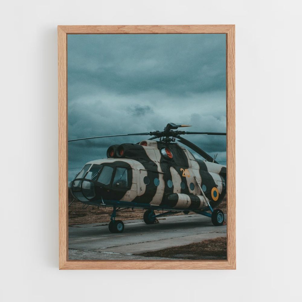 Camouflage helikopterposter