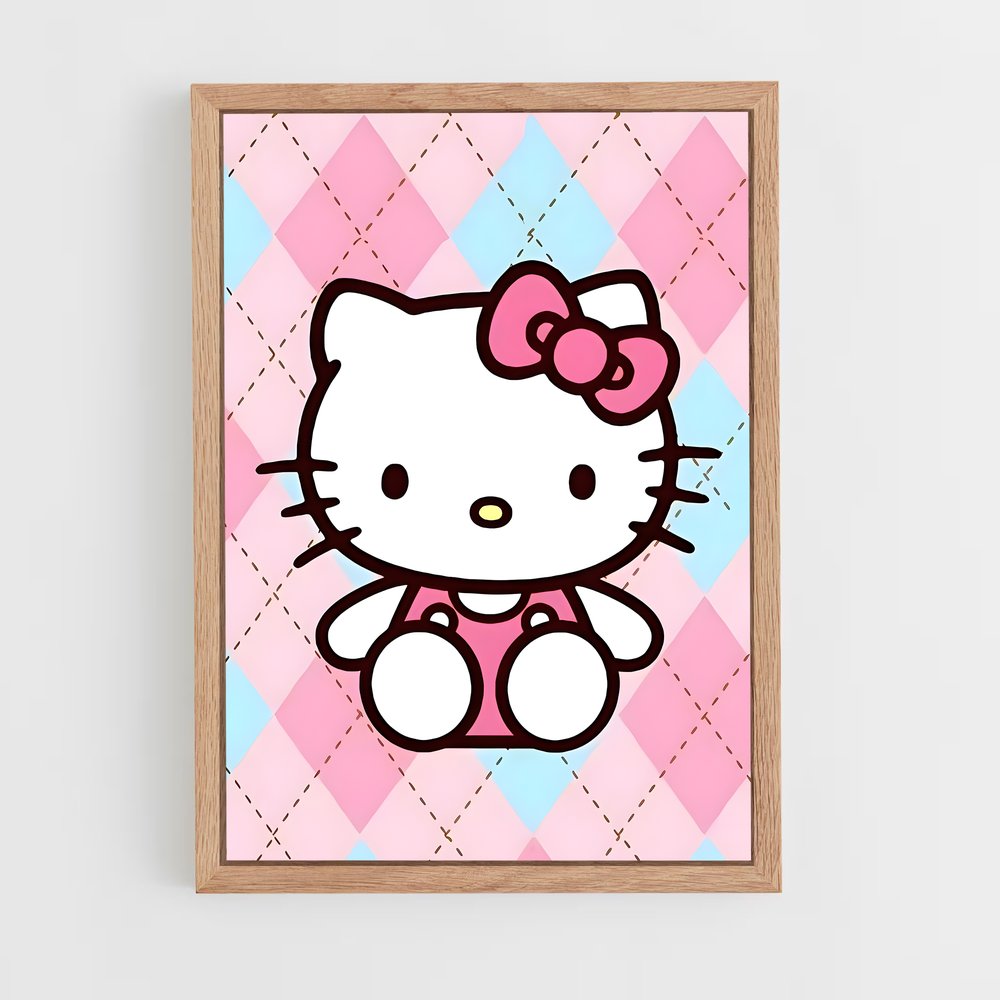 hello-kitty-12 cadre Bois clair