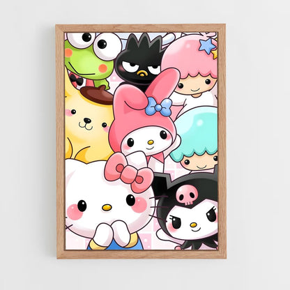 hello-kitty-17 cadre Bois clair