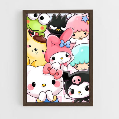 hello-kitty-17 cadre Bois foncé