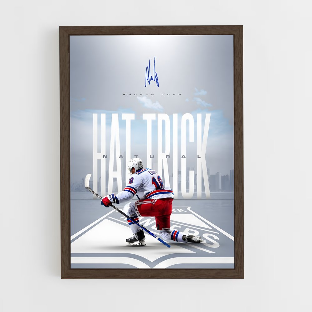 hockey-32 cadre Bois foncé
