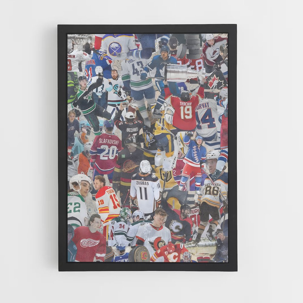 hockey-4 cadre Noir