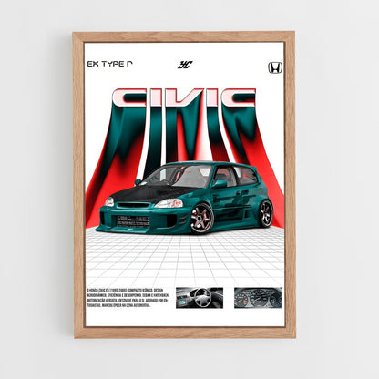 honda-1 cadre Bois clair