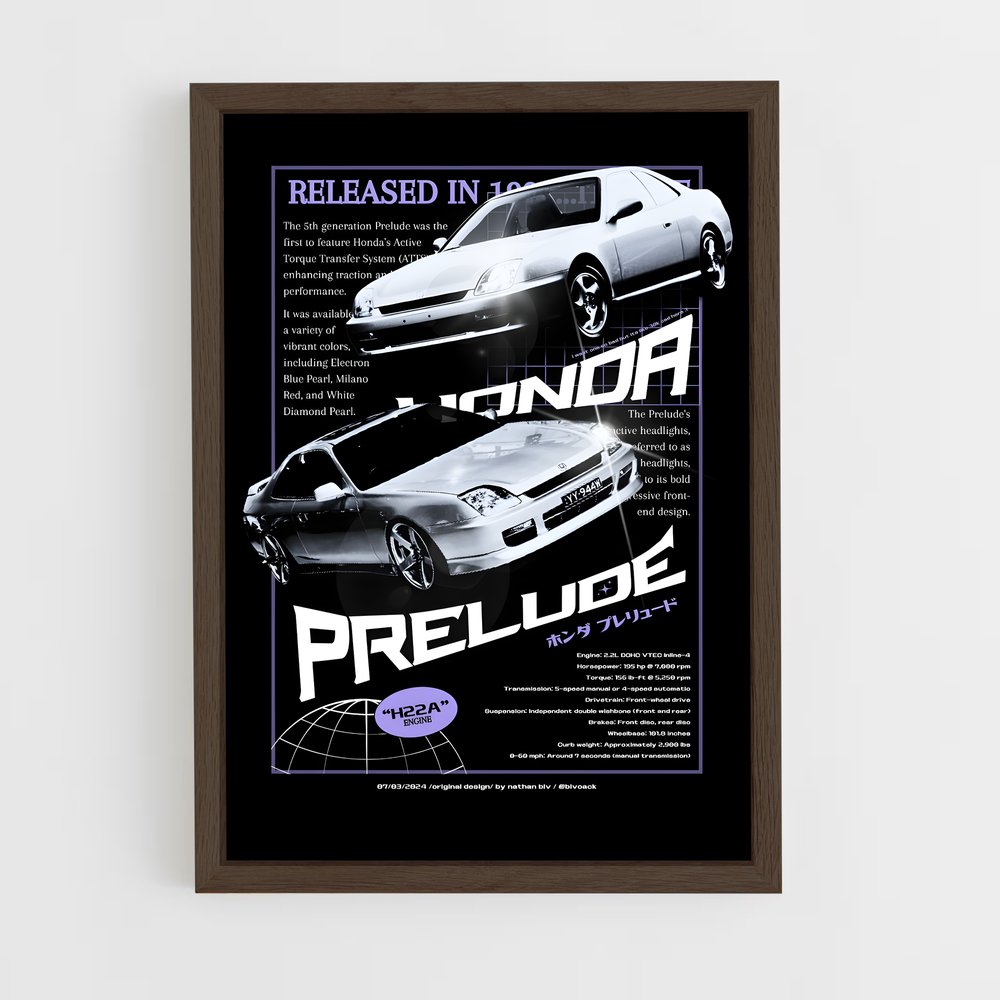 honda-10 cadre Bois foncé