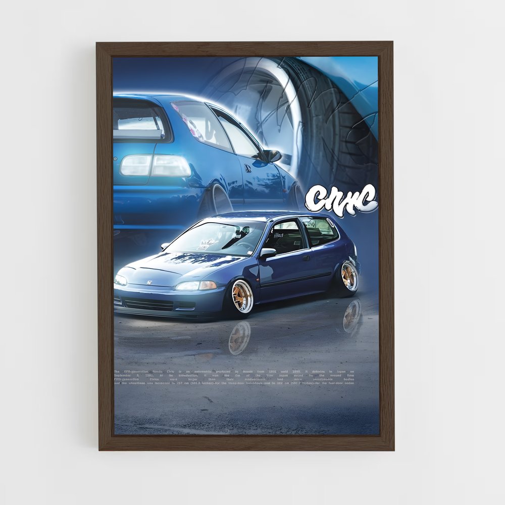 honda-16 cadre Bois foncé