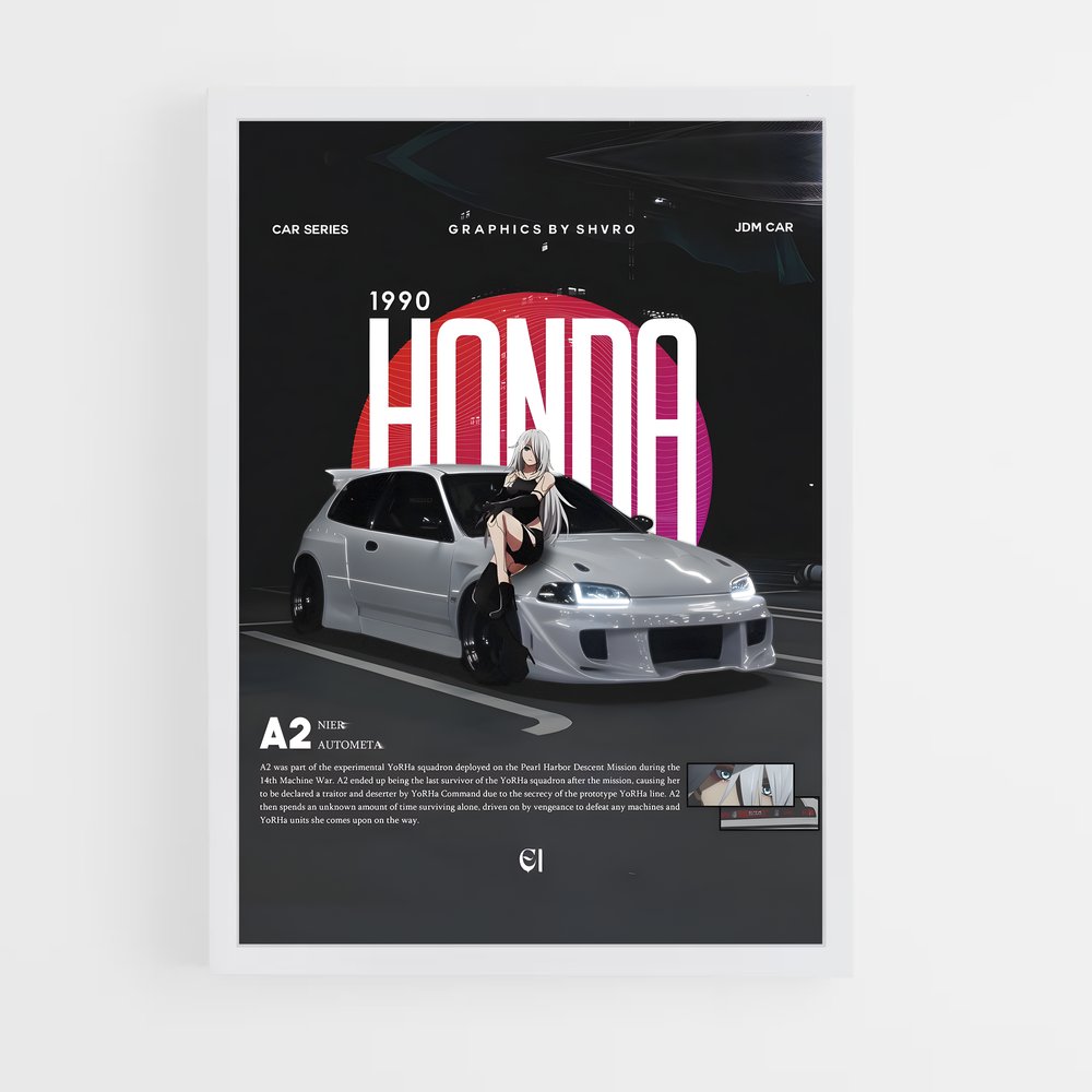honda-18 cadre Blanc