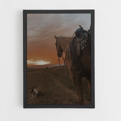 Paard wandelen poster