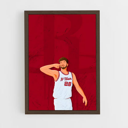 houston-rockets-12 cadre Bois foncé