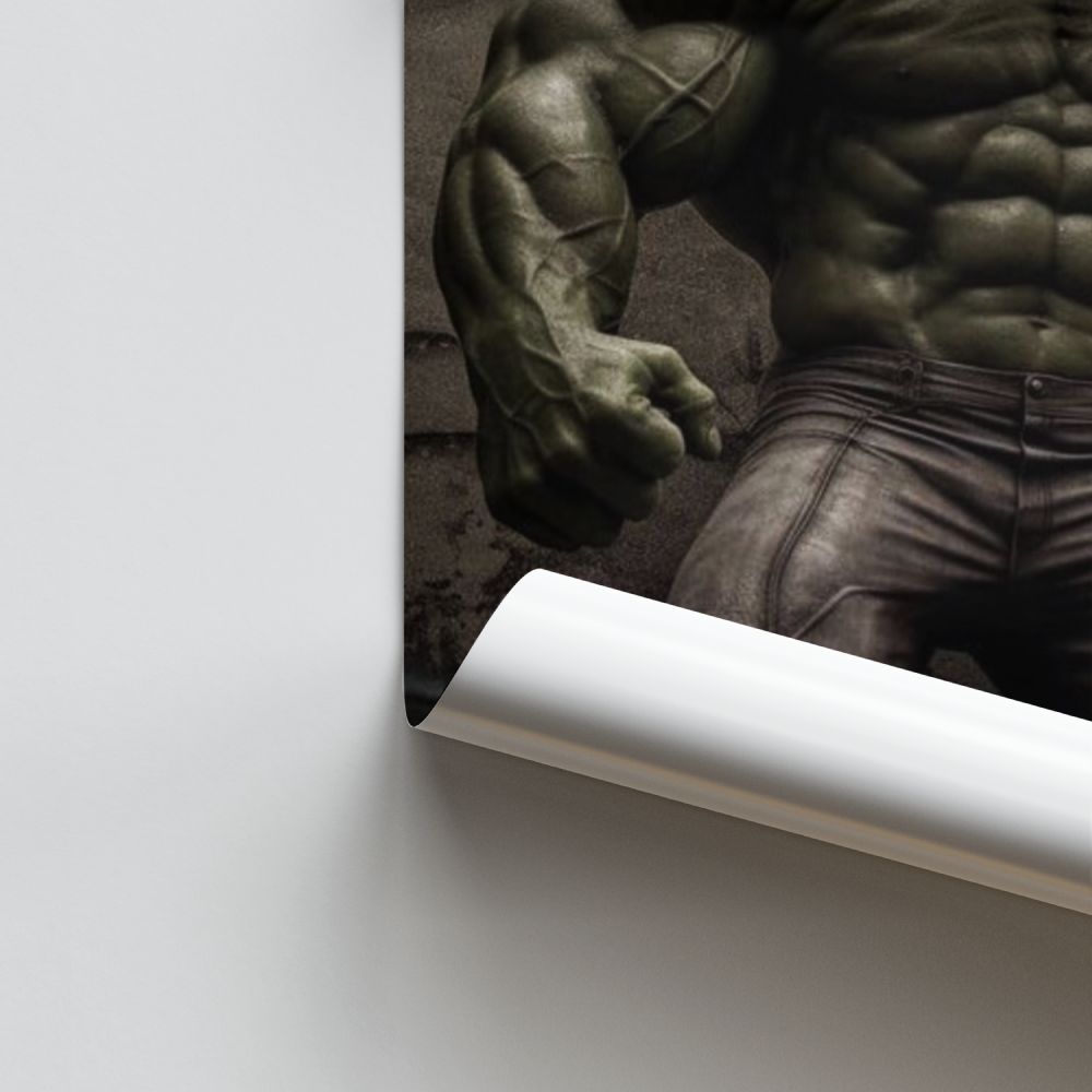 Realistische Hulk-poster