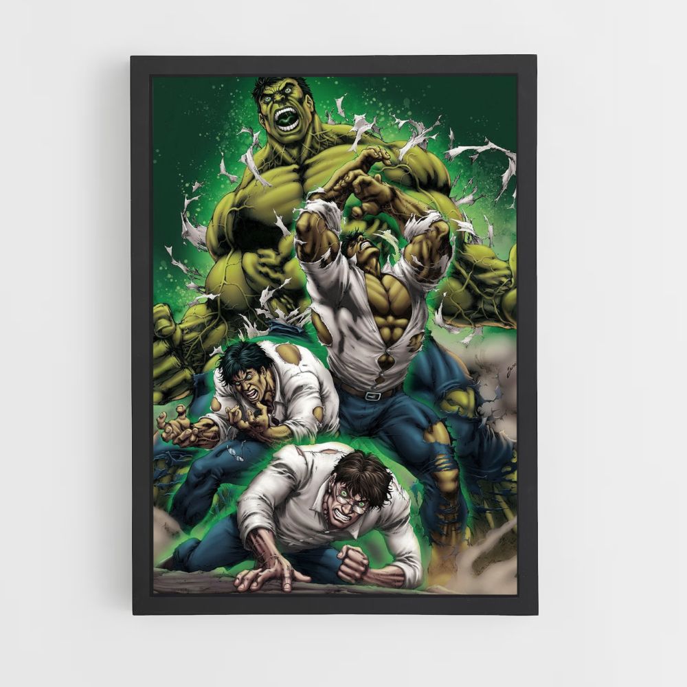 Poster Hulk-transformatie