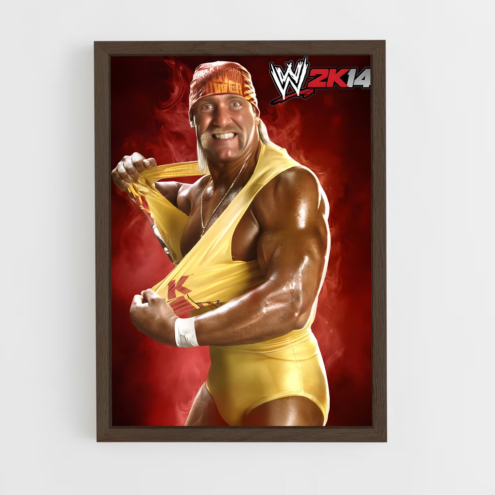 hulk-hogan-4 cadre Bois foncé