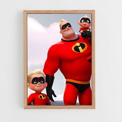incredibles-10 cadre Bois clair