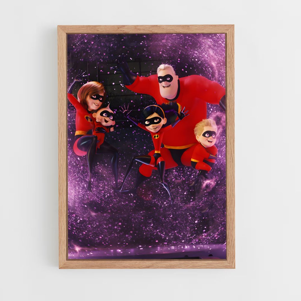 incredibles-11 cadre Bois clair