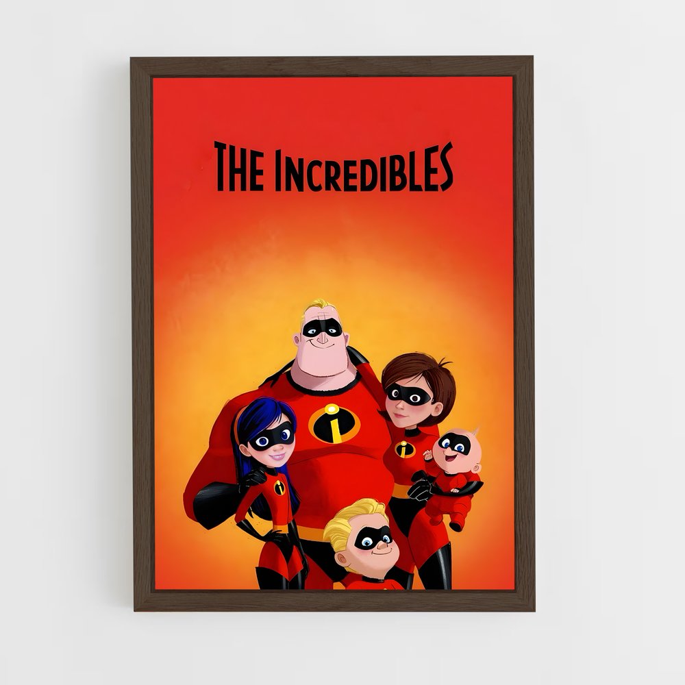 incredibles-3 cadre Bois foncé