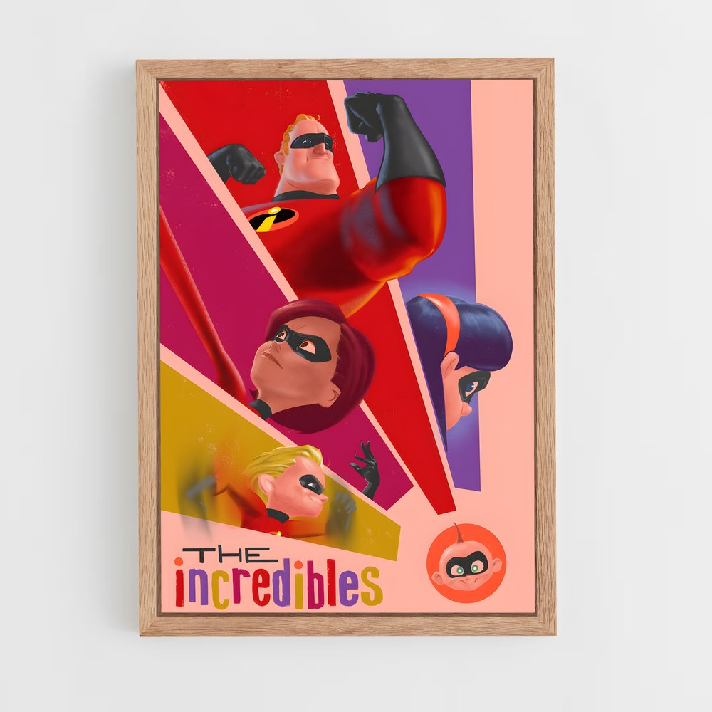 incredibles-5 cadre Bois clair