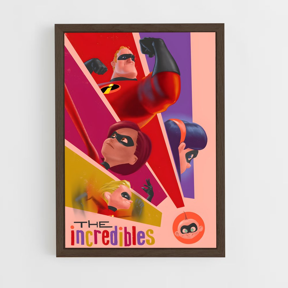 incredibles-5 cadre Bois foncé