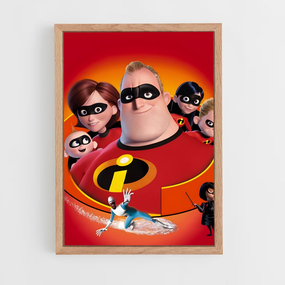 incredibles-8 cadre Bois clair