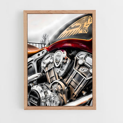 indian-motorcycle-8 cadre Bois clair