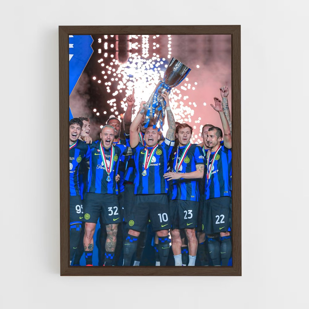 inter-milan-1 cadre Bois foncé