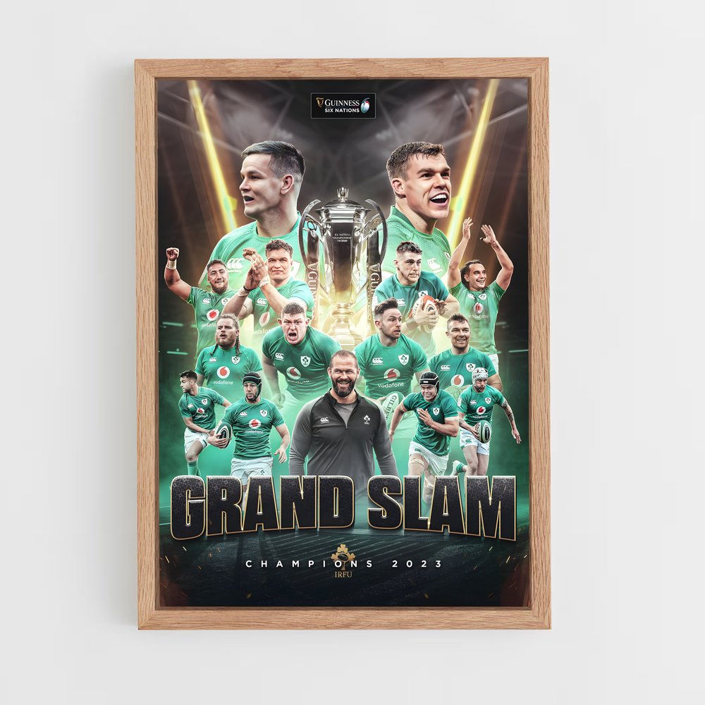 ireland-rugby-13 cadre Bois clair