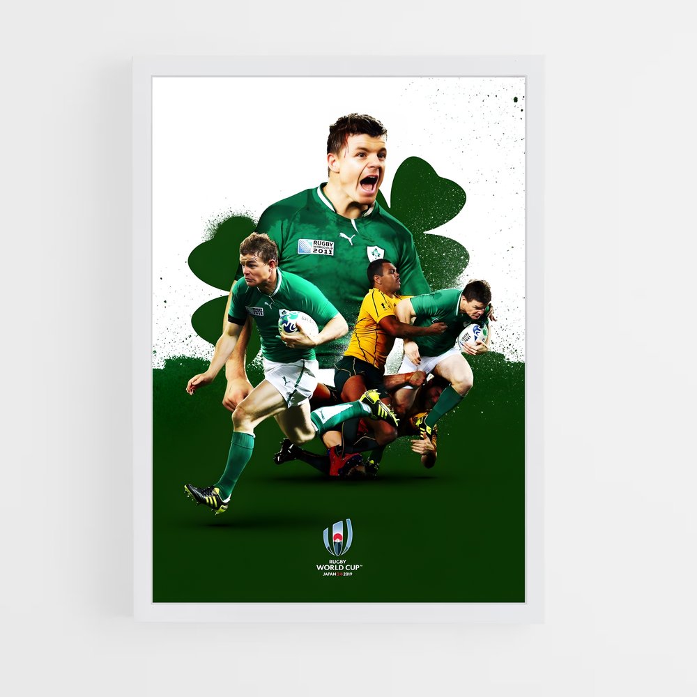 ireland-rugby-8 cadre Blanc