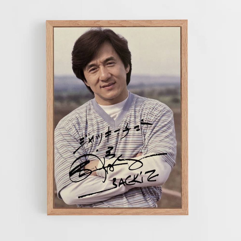 Poster Jackie Chan handtekening