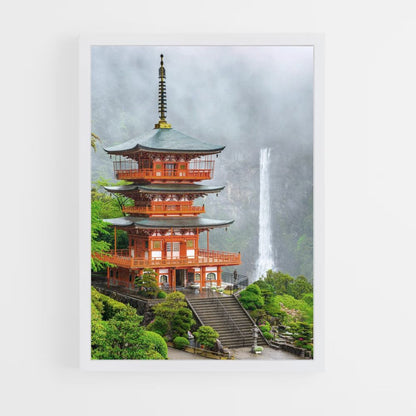 Poster De Tempelwaterval van Japan