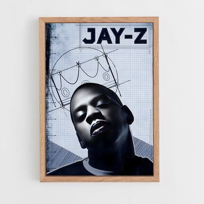 jay-z-1 cadre Bois clair