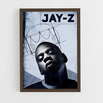 jay-z-1 cadre Bois foncé