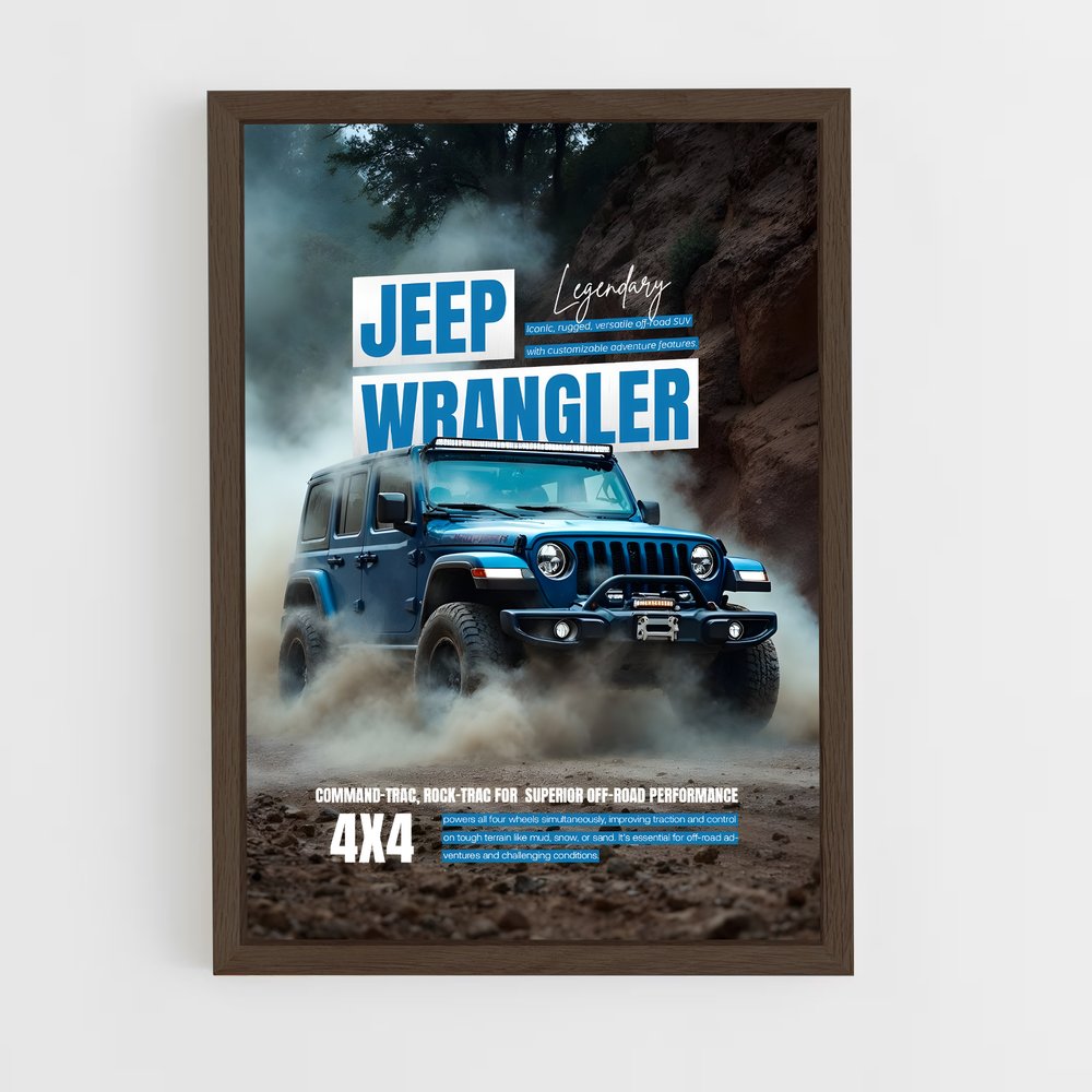jeep-1 cadre Bois foncé