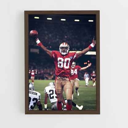 jerry-rice-10 cadre Bois foncé
