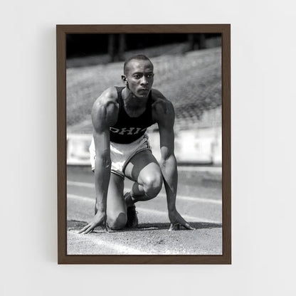 jesse-owens-5 cadre Bois foncé
