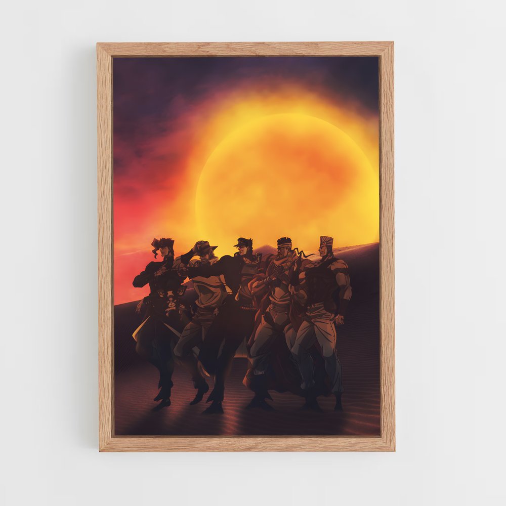 jojo-bizarre-adventure-10 cadre Bois clair