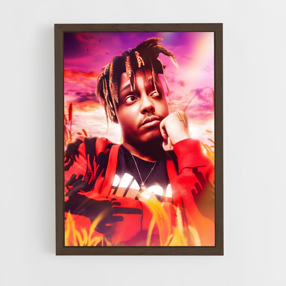 juice-wrld-14 cadre Bois foncé