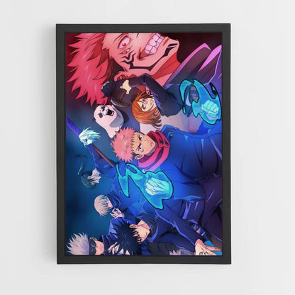 Poster Jujutsu Kaisen-gevecht