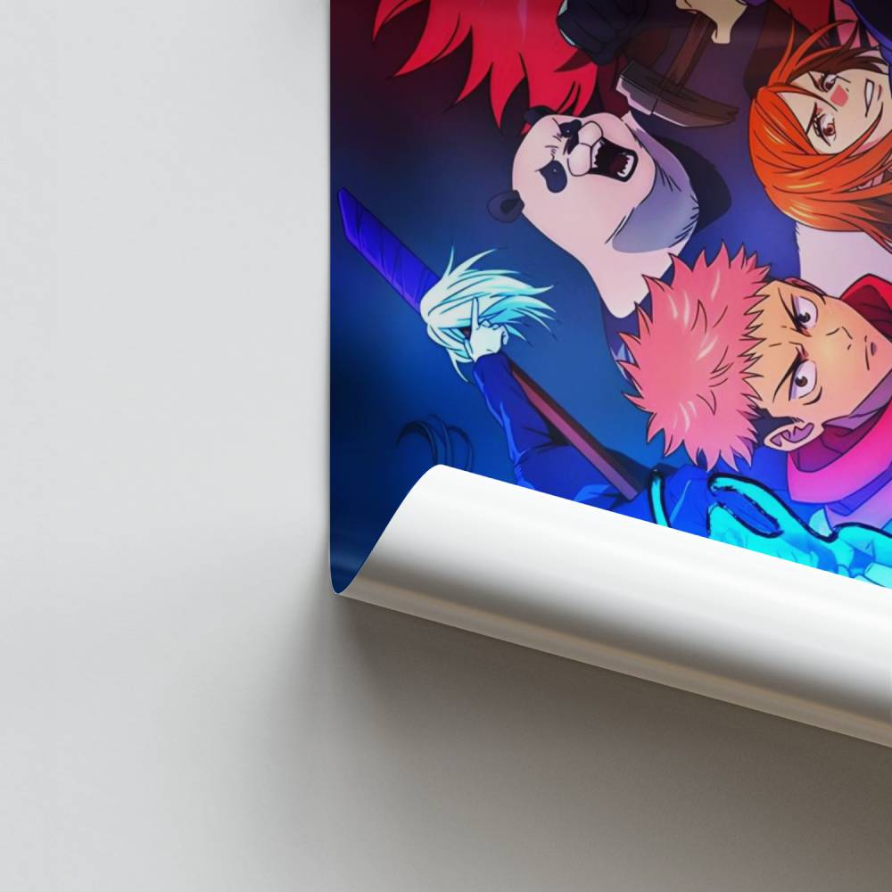 Poster Jujutsu Kaisen-gevecht