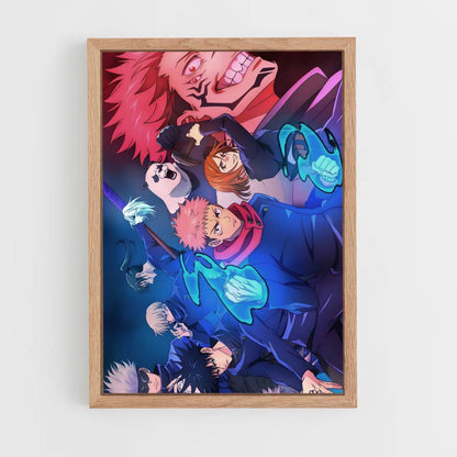 Poster Jujutsu Kaisen-gevecht