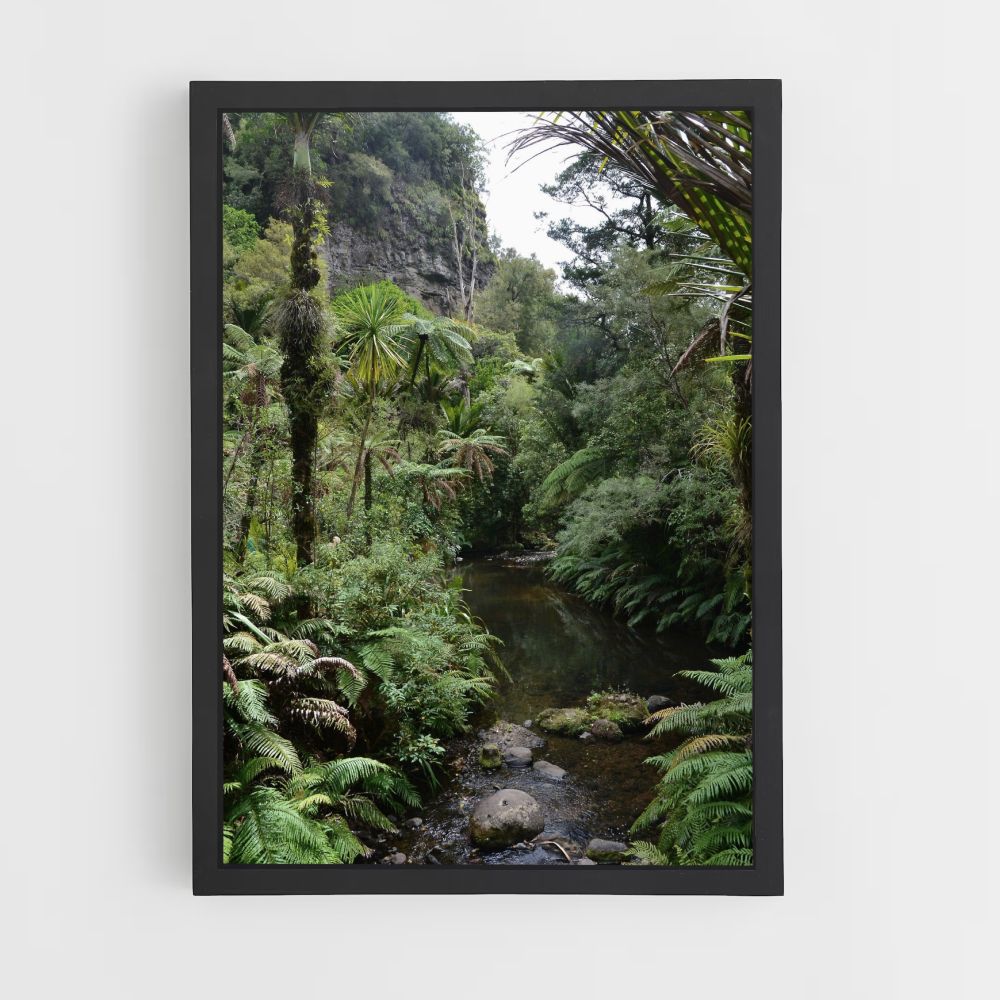 Jungle rivier-poster