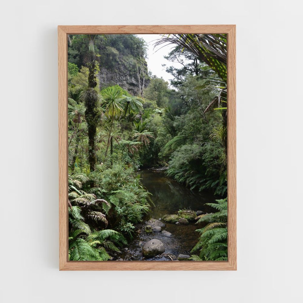 Jungle rivier-poster