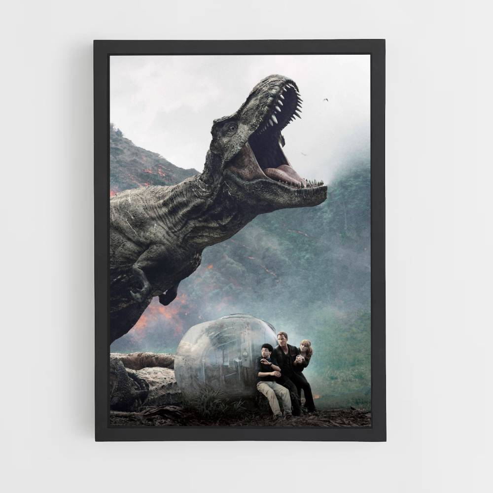 Poster T-Rex-aanval