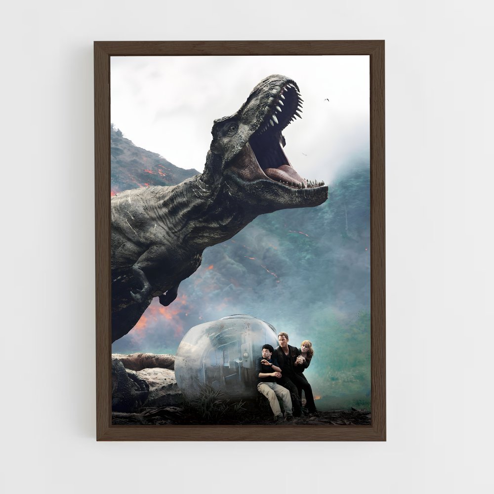 jurassic-park-12 cadre Bois foncé
